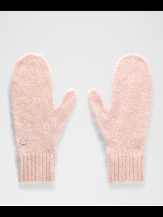 lululemon athletica Accessories - Lululemon Fuzzy Cashmere Mittens Blush Pink Sold Out!